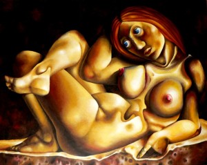 Nude 70 x 90 cm – acrylic on canvas